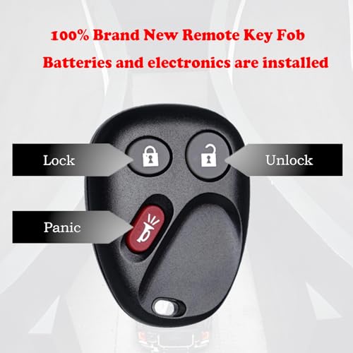 MechanMagic Keyless Entry Remote Control Key Fob Replacement Fits for Chevy Silverado 1500 2500HD 2003-2006 Avalanche Equinox SSR Suburban Tahoe GMC Sierra Yukon XL Hummer H2 Cadillac Escalade LHJ011 - Image 4