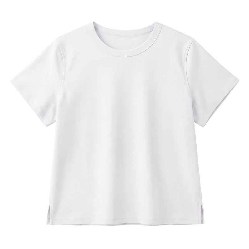 Stelle Women's Cotton T-Shirts Crewneck Short Sleeve Basic Tees Summer Tops(White,M) - Image 1