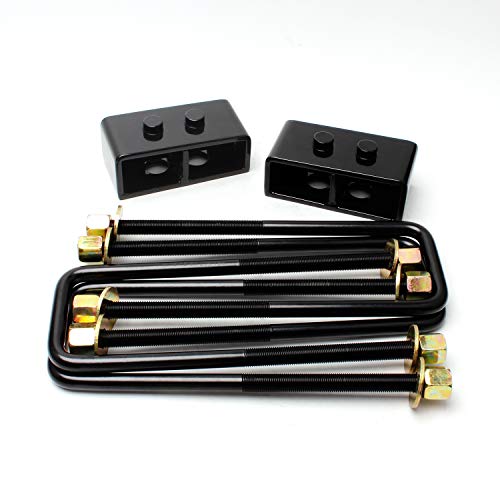 ZY WHEEL 2'' Rear Leveling Kit Lift Kit Blocks with U Bolts Compatible for 2004-2020 Ford F150 2WD 4WD - Image 1