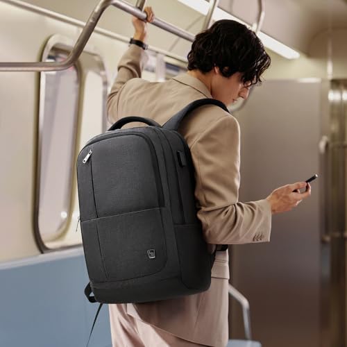 OIWAS Laptop Backpack 17 Inch For Men Business Backpack - Women Travel Daypack - Lightweight Large Backpack (Black) - Image 2