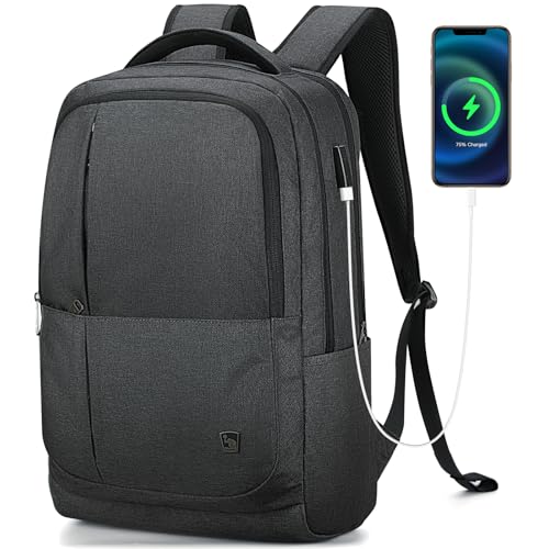 OIWAS Laptop Backpack 17 Inch For Men Business Backpack - Women Travel Daypack - Lightweight Large Backpack (Black) - Image 1