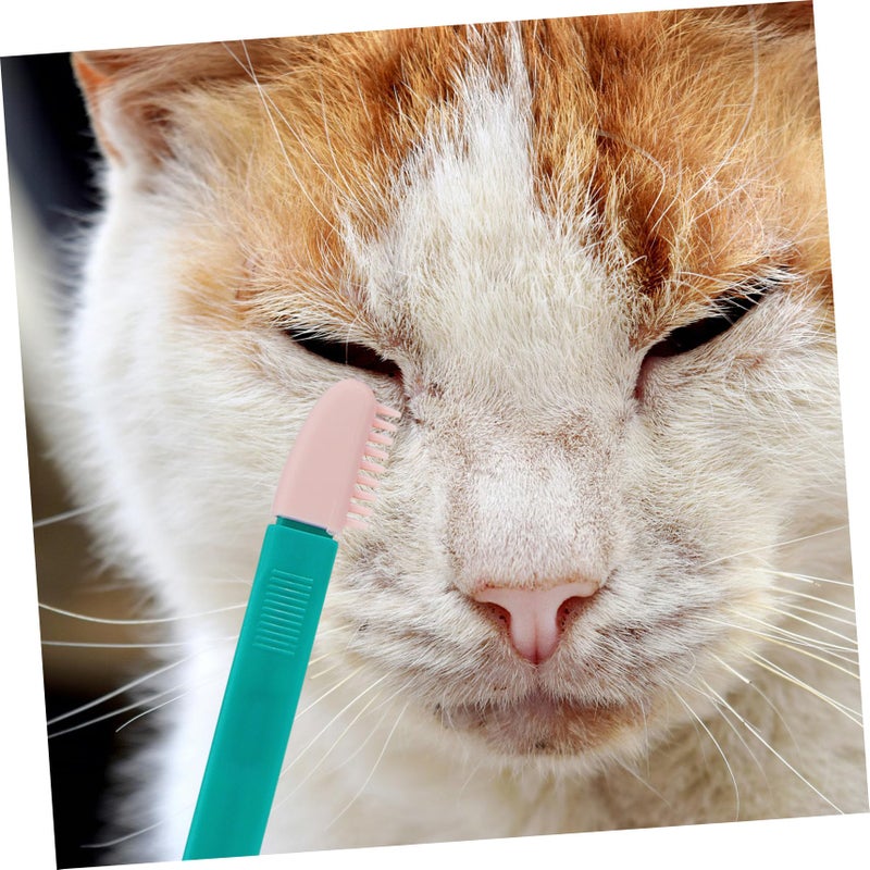 2Pcs Cat Eye Cleaning Brush Kit Portable Tear Stain Comb for Kittens Plastic Eye Comb for Cat Care and Grooming - Image 5
