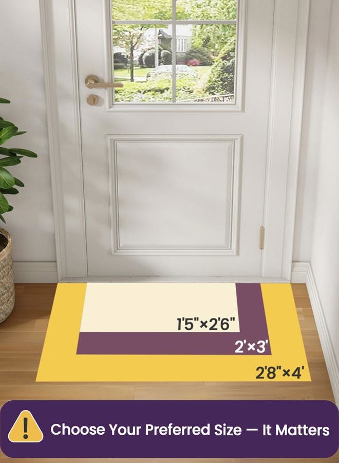 DEXI Front Entryway Door Mat Non Slip 32x48, Washable Entry Way Mats Inside Entrance Low Profile, Welcome Doormat Dirt Trapper for House Floor Home Porter Hall Backdoor Area, Dark Grey - Image 2