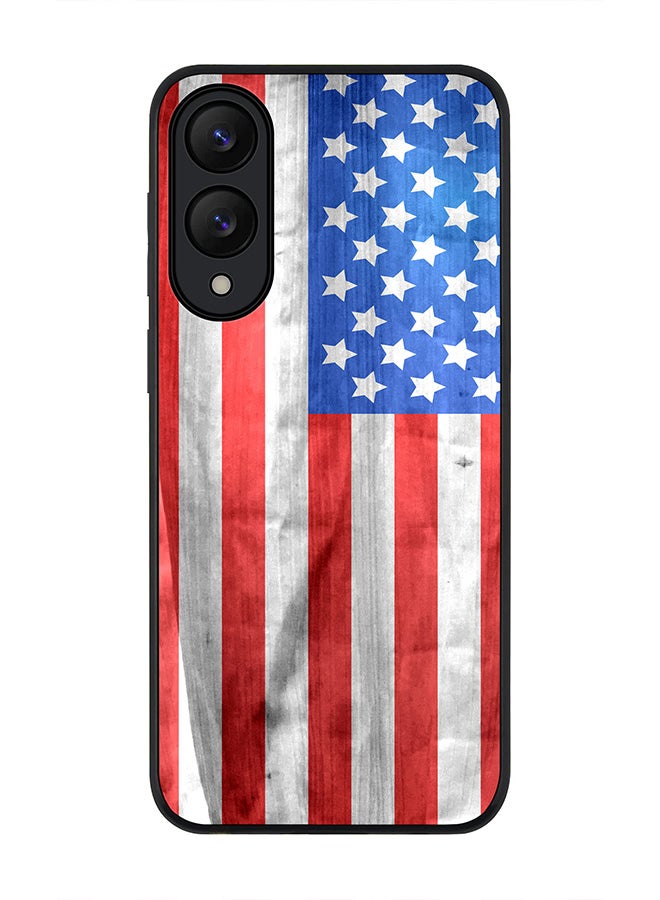 Stylizedd For Samsung Galaxy S25 Edge Case,Slim fit Camera Protection, Shockproof Thin Phone cover  - USA Grunge Flag