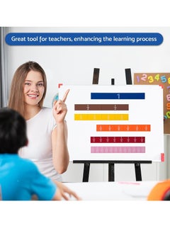 SYOSI Montessori Math Magnetic Tiles Classroom Essentials Foam Tiles for Kids to Learn Fraction Equivalence and Math manipulatives Great Learning Resources for The Homeschool Curriculum  - Image 3