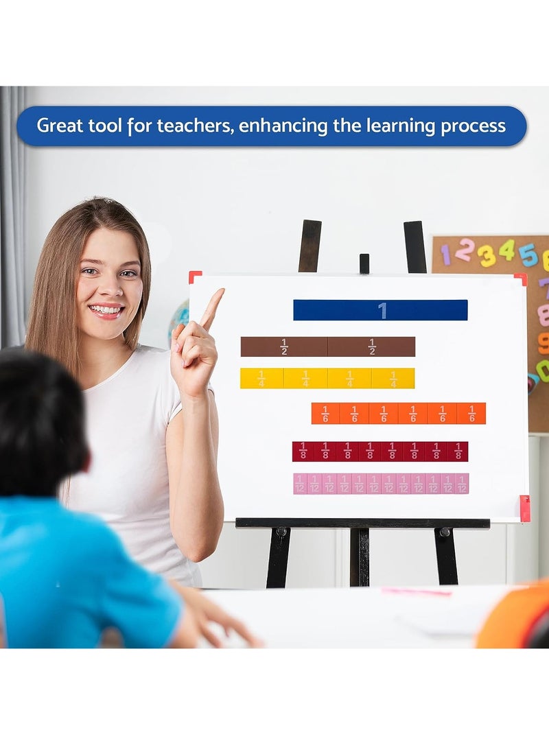 SYOSI - Montessori Math Magnetic Tiles Classroom Essentials Foam Tiles for Kids to Learn Fraction Equivalence and Math manipulatives Great Learning Resources for The Homeschool Curriculum - Image 1