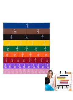 SYOSI Montessori Math Magnetic Tiles Classroom Essentials Foam Tiles for Kids to Learn Fraction Equivalence and Math manipulatives Great Learning Resources for The Homeschool Curriculum  - Image 1