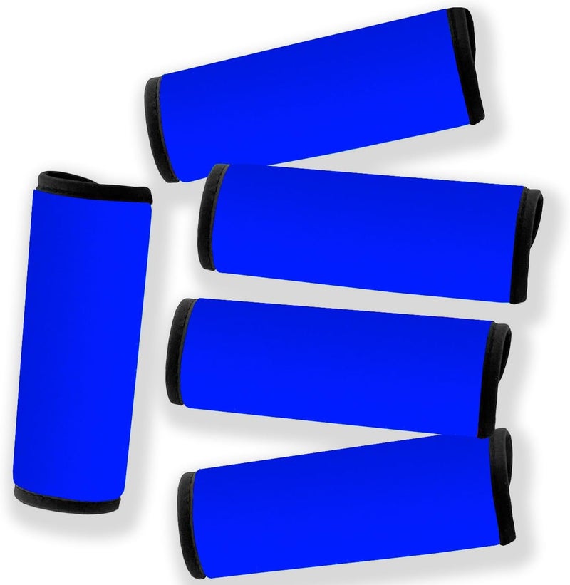Careteilly Neoprene Luggage Handle Wrap Fluorescent Colors Luggage Identifiers (Blue) - Image 1