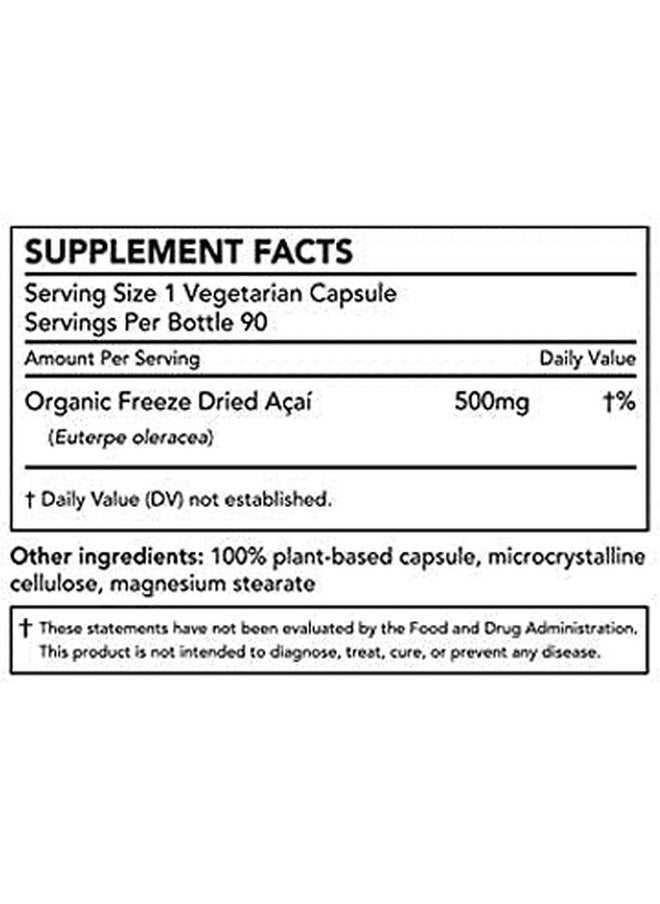Nature Restore - Organic Acai Berry Supplement Freeze Dried 90 Acai Berry Capsules Non Gmo Gluten Free Vegan - Image 1