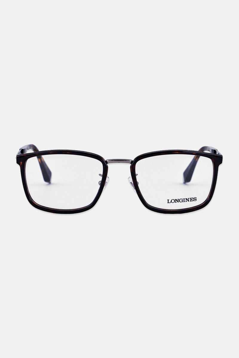 Longines Men LG5018-H Square Eyeglasses, Dark Havana Brown - Image 1