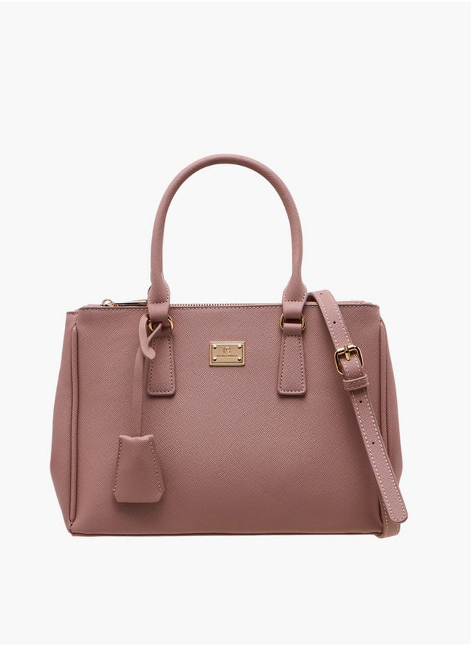 Flora Bella By Shoexpress Solid Tote Bag with Zip Closure and Adjustable Strap  - Image 1