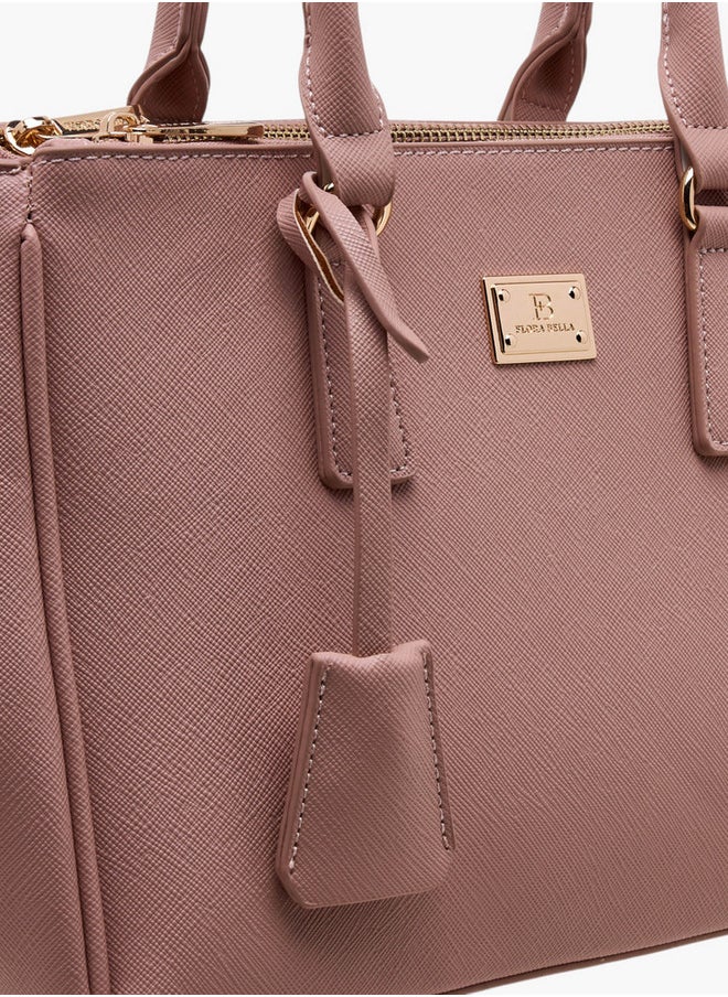 Flora Bella By Shoexpress Solid Tote Bag with Zip Closure and Adjustable Strap  - Image 4