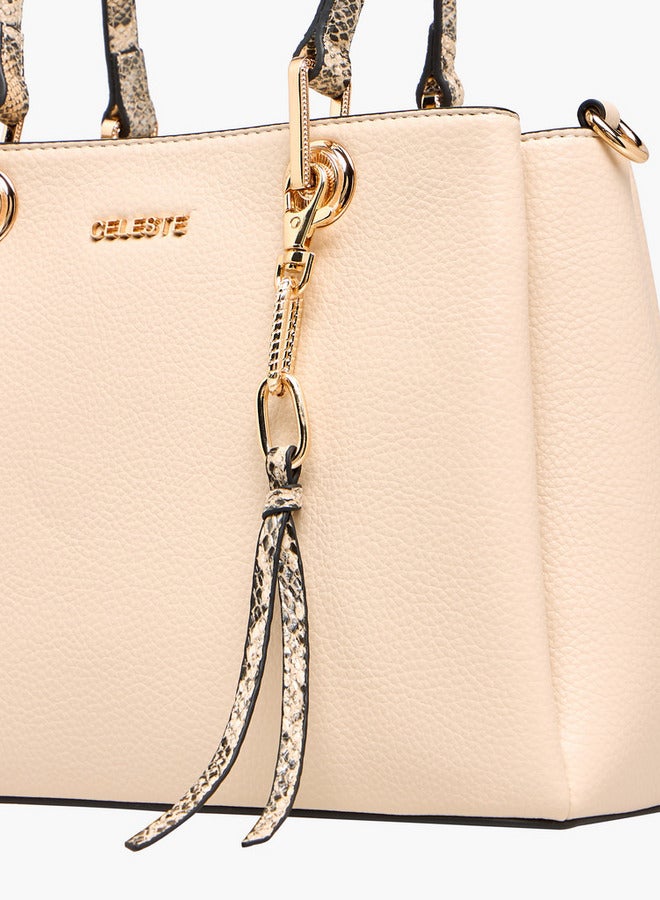 سيليست حقيبة توت بطبعة حيوانات مع حزام قابل للفصل ومقبض مزدوج - Image 5