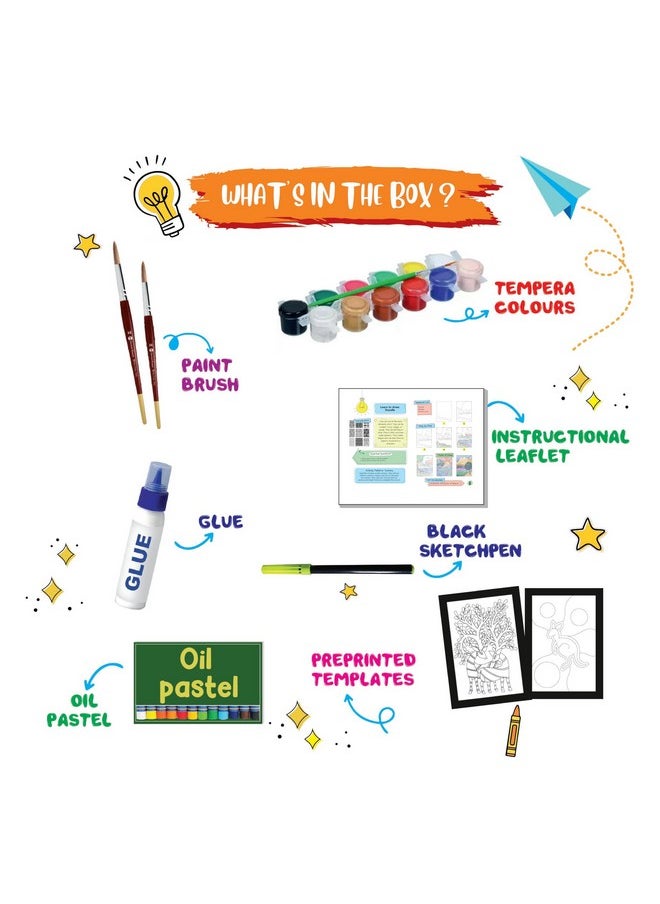 Lighthouse LIGHTHOUSE Holiday Art and Craft Kit for Kids, DIY Craft, Activity Kit for Boys and Girls | 10 Activities Kit for 7 to 10 Years Kids, Learn and Play Creativity Kit | Best Gift for Kids, Contains Paint Brush, Glue, Colors & More | Series-3  - Image 2