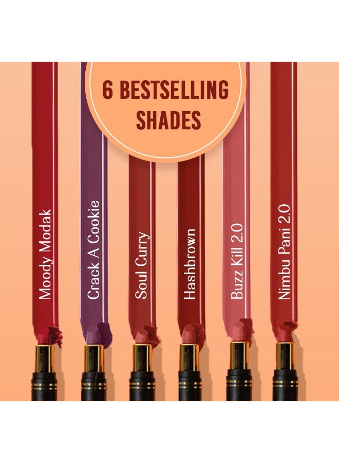 LoveChild Masaba Full Pocket Lipstick, Rustic Brown Matte Bullet Lipsticks For Women, Hydrating & Nourishing With Long lasting Formula Upto 6-Hours, Nimbu Pani 2.0, 4g - Image 4