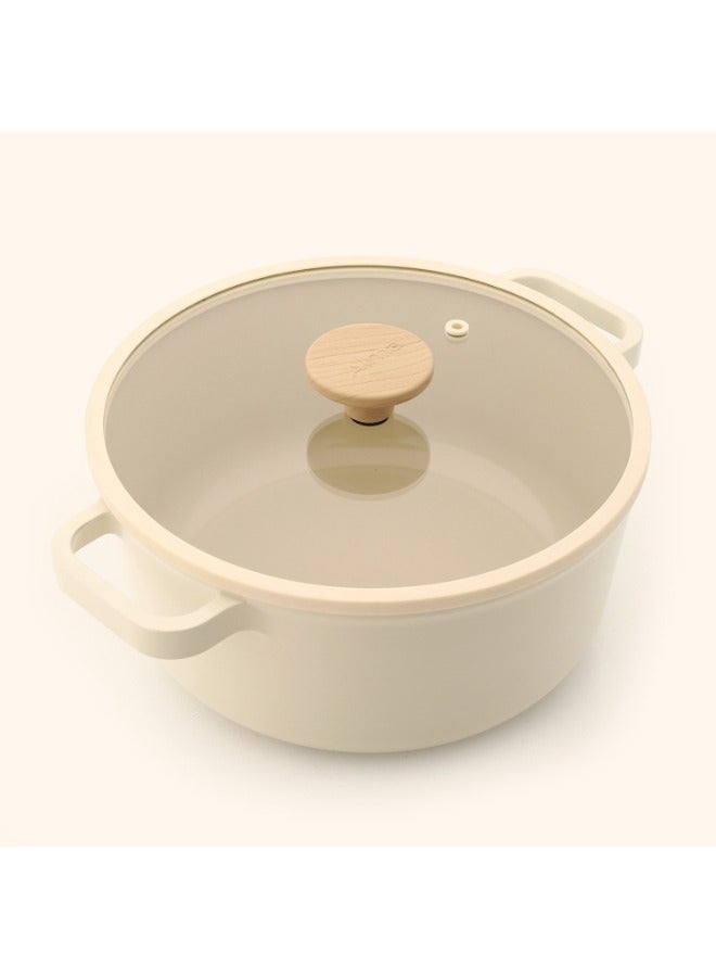 Alma Ceramic Pot 24 - color Beige- Non Toxic , PTFE & PFOA FREE - Image 1