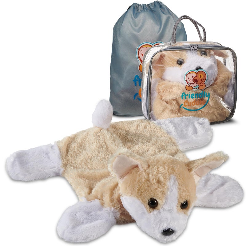 FRIENDLY CUDDLE FRIENDLY CUDDLE Weighted Lap Blanket for Kids  Adults  Rosie Weighted Blanket  ASD Sensory Processing Weighted Stuffed Animals Dog Toy  Microwavable Weighted Lap Pad for Kids 5 Lbs 