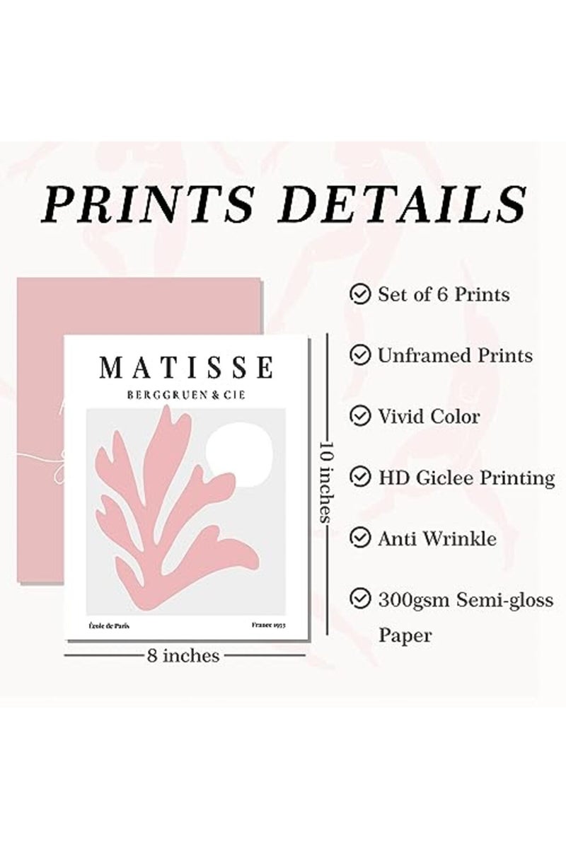 ARPEOTCY Pink and Grey Room Decor Posters - 9pcs Set - Image 4