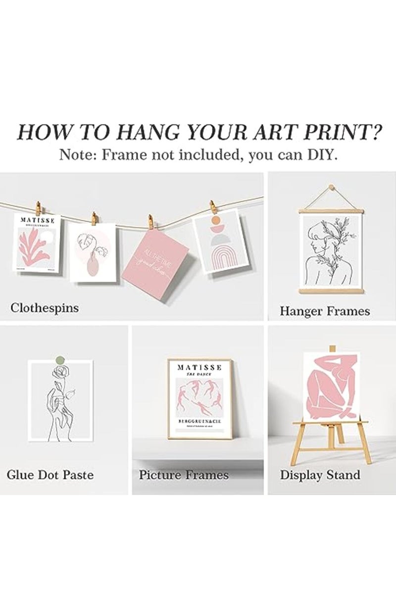 ARPEOTCY Pink and Grey Room Decor Posters - 9pcs Set - Image 5