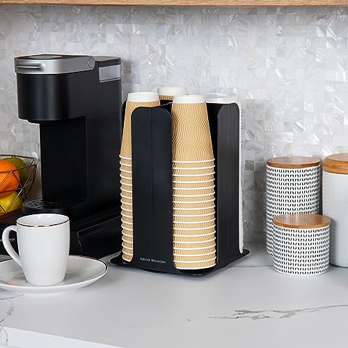 Mind Reader Cup Carousel and Condiment Organizer Set, Countertop Org, Coffee Bar, 7.75"L x 7.75"W x 11.5"H, 2 Pcs., Black - Image 5