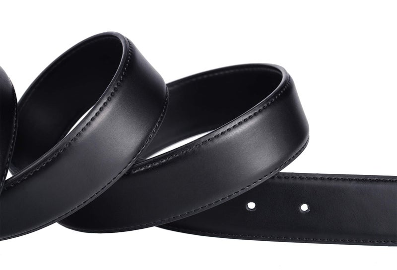 Weifert Men's Dress Belt Black Leather Belts for Jeans (34, Black2) - Image 4