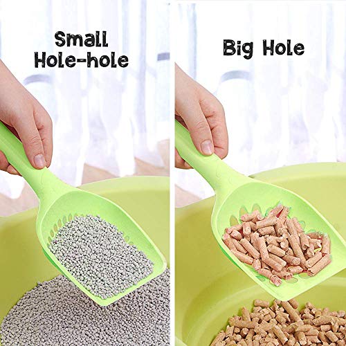 Vayinato PetzLifeworld Cat Litter Scoop 2 in 1 Set for Small Hole and Big Hole Pack of 2 (Colour May Varry), Multicolour - Image 5