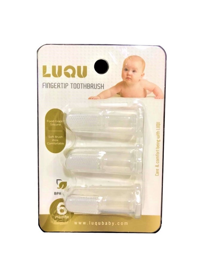 LuQu Silicone Fingertip Toothbrush - 3 Count - Image 2