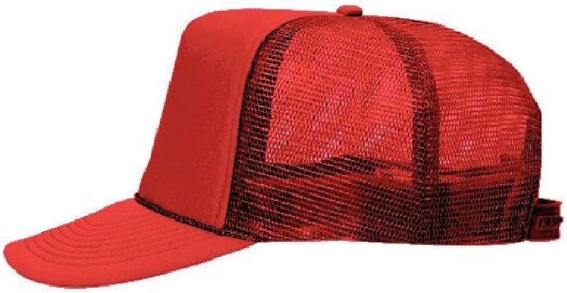 OTTO Polyester Foam Front 5 Panel High Crown Mesh Back Trucker Hat - Image 5