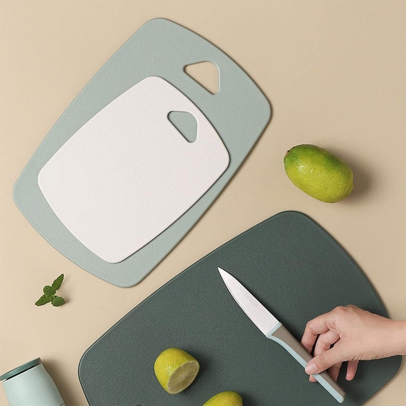 MAKINGTEC Kitchen Cutting Boards, Plastic Cutting Boards Set of 3 Non-Slip Backs and Dishwasher Safe, BPA Free Safe Cutting Boards, Easy to Clean Suitable for Meat, Vegetables, Fruits, Many Sizes (Green) - Image 5