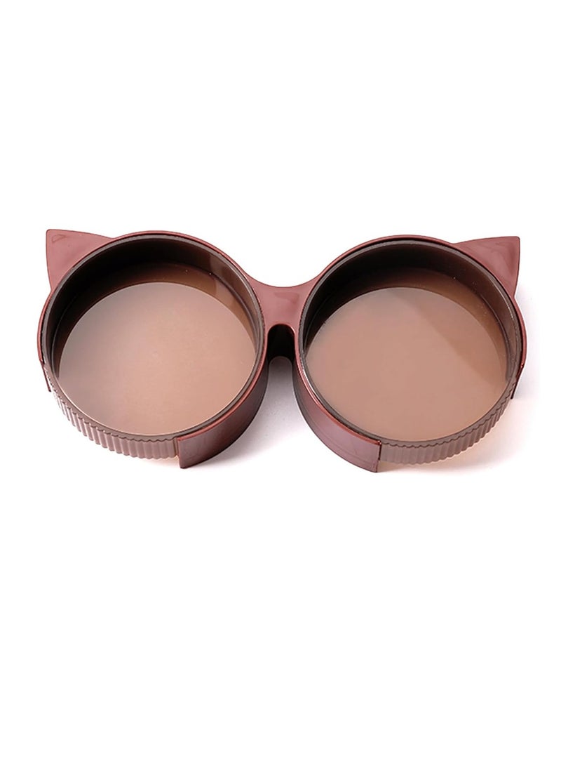 Cat-Shaped Double Feeding Pet Bowl, Detachable Elevated Cat Dog Food Water Feeder Bowls with Non-Slip Mat for Small Medium Pets - Image 1