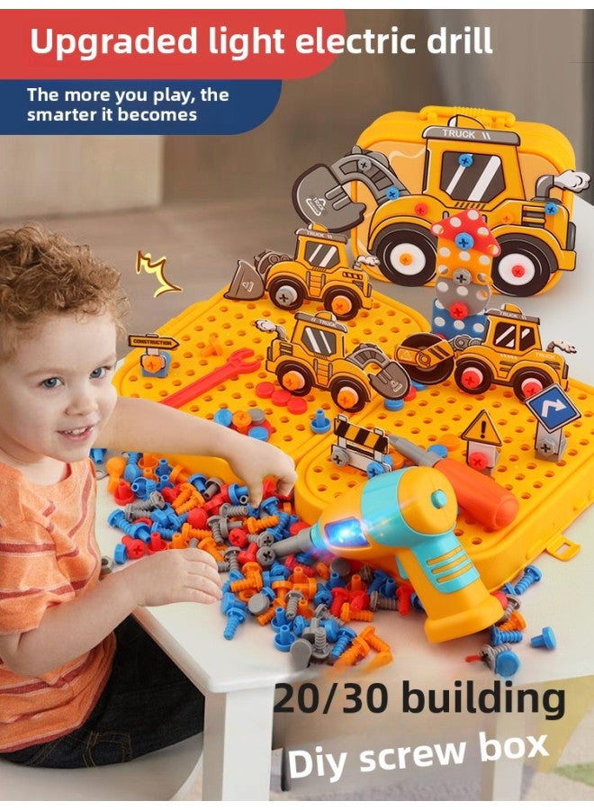 # Children Screw Screws To Assemble Toys Baby Disassembly And Repair Toolbox To Assemble Building Blocks Rescue Engineering Vehicle-Color:[manual] Urban Disassembly And Assembly 210 Grains  - Image 5