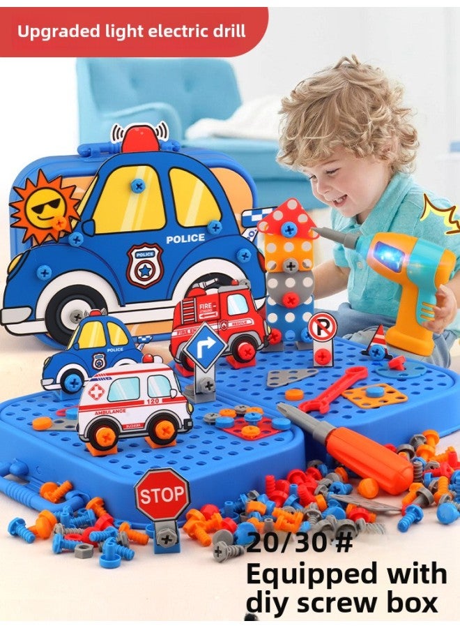 # Children Screw Screws To Assemble Toys Baby Disassembly And Repair Toolbox To Assemble Building Blocks Rescue Engineering Vehicle-Color:[manual] Urban Disassembly And Assembly 210 Grains  - Image 4