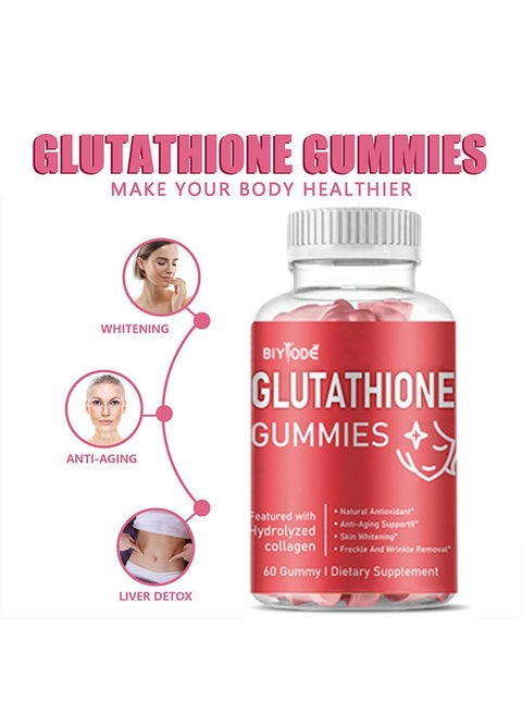 Ocean Glutathione Gummies 60 Gummies, Natural Antioxidant, Anti-Aging Support, Skin Whitening, Freckle And Wrinkle Removal, Featured with Hydrolyzed Collagen, Dietary Supplement | Best Price KSA