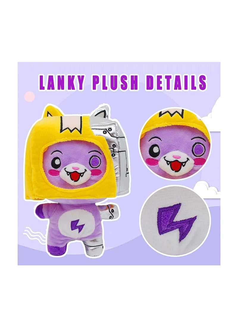 Y&D - Foxy Plush Toy, SYOSI Soft Stuffed Anime Lanky Toys, Detachable Cute Robot Doll with LED Light, Lankybox Mechanical Doll, Best Gift for Kids and Fans (Foxy) - Image 1