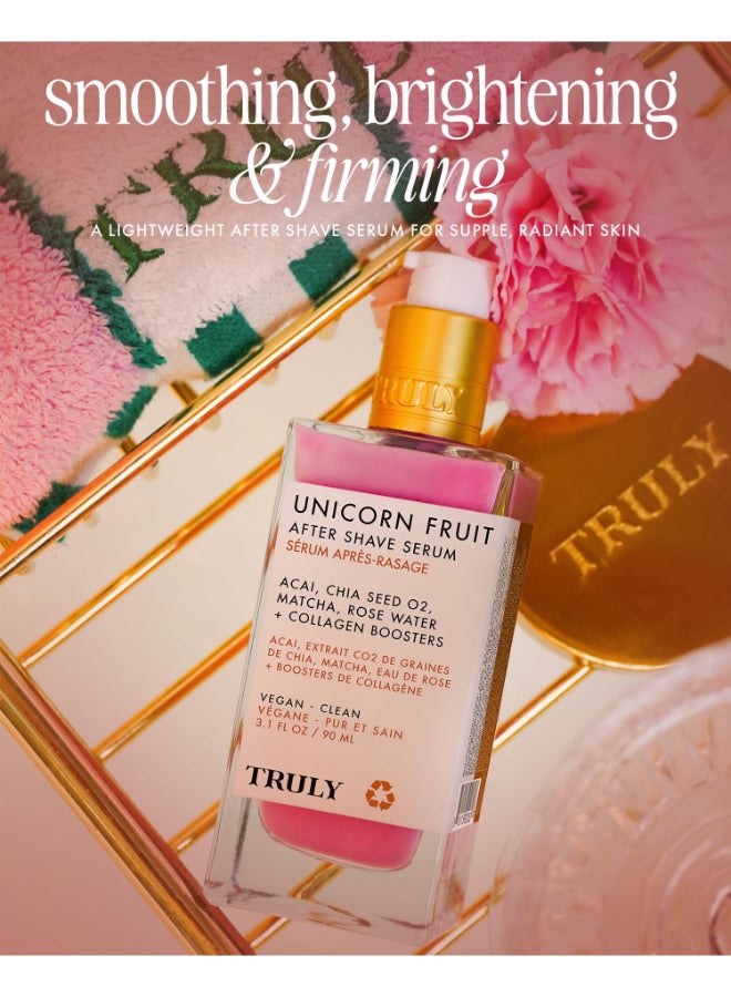 Truly Beauty Unicorn Fruit After Shave Serum Rejuvenating Ingrown Hair Treatment Redness Relief Acai Matcha Rose Water Hydrates Soothes Smooths Skin Cotton Candy Scent 31 fl oz - Image 4