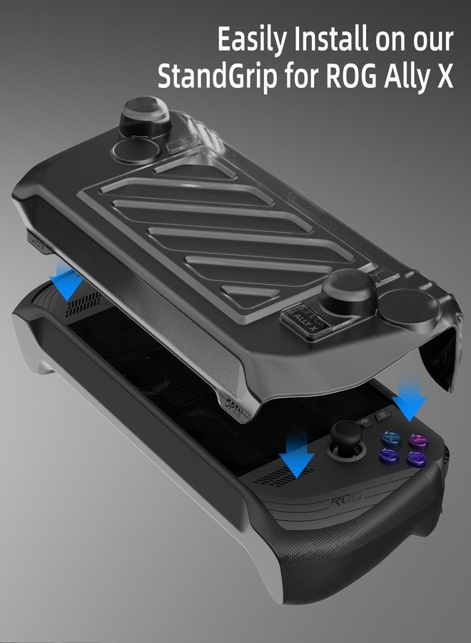 SAVAGE RAVEN مجموعة غطاء أمامي صلب من SAVAGE RAVEN x Skull & Co. لجهاز ROG Ally X StandGrip (GripCase) - أسود - Image 2