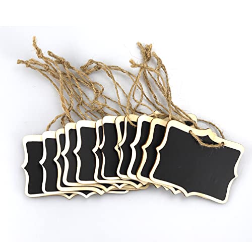 Miraclekoo 12 Pcs Mini Chalkboard Signs with Hanging String Small Chalkboard Labels Tag for Gift, Party, Baskets - Image 4