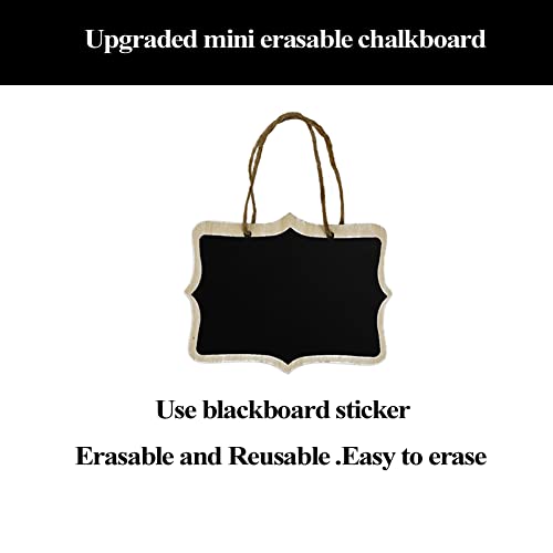 Miraclekoo 12 Pcs Mini Chalkboard Signs with Hanging String Small Chalkboard Labels Tag for Gift, Party, Baskets - Image 3