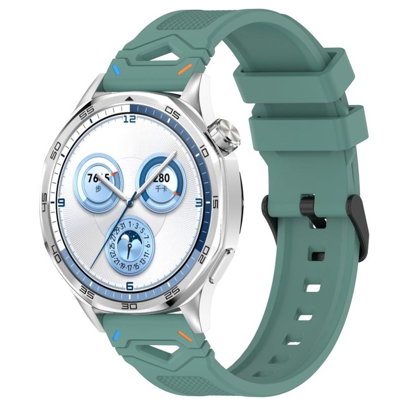 إيروريكس سوار ساعة هواوي واتش 22 مم من السيليكون المنقط باللون الأسود (لونين + أخضر زيتوني) - Image 1