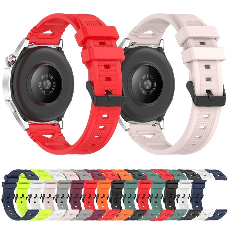 إيروريكس سوار ساعة هواوي واتش 22 مم من السيليكون المنقط باللون الأسود (لونين + أخضر زيتوني) - Image 4