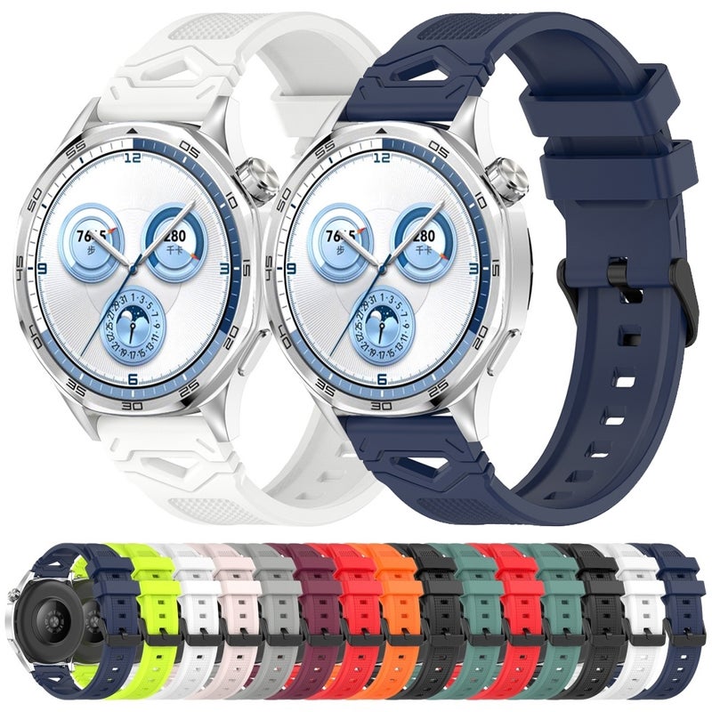 إيروريكس سوار ساعة هواوي واتش 22 مم من السيليكون المنقط باللون الأسود (لونين + أخضر زيتوني) - Image 3