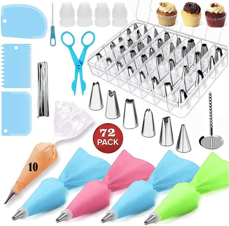 Cake Decorating Tools For Baking Piping Bags Tips Set Frosting Bags Cupcake Kit For Cookie Fondant Pastry Bags Reusable With Tips Holder - Image 3