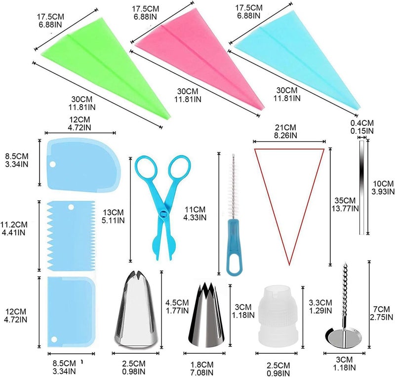 Cake Decorating Tools For Baking Piping Bags Tips Set Frosting Bags Cupcake Kit For Cookie Fondant Pastry Bags Reusable With Tips Holder - Image 2