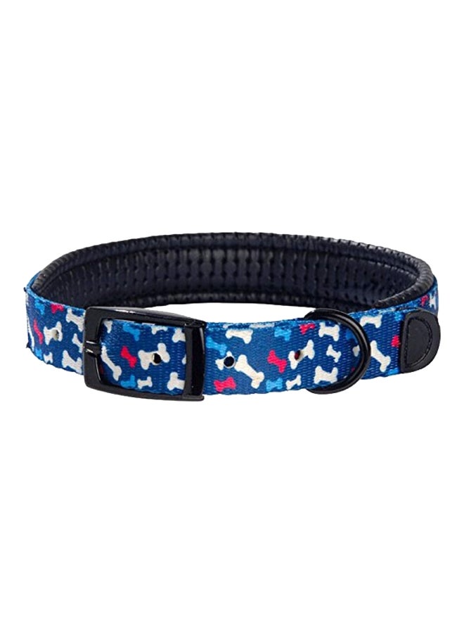 Bobby Nylon Dog Collar Blue/White L