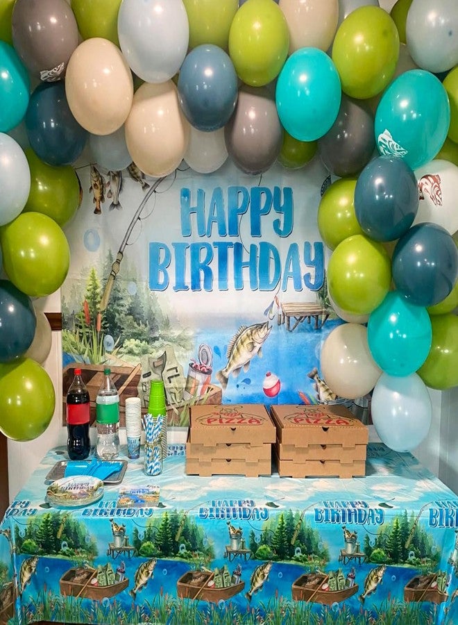 زينة حفلة عيد ميلاد بطابع الصيد، 274 قطعة: أطباق، مناديل، مفرش طاولة، أكواب، بالونات، لافتة. مستلزمات حفلة عيد ميلاد متكاملة بطابع الصيد، تكفي 24 شخصًا. - Image 5