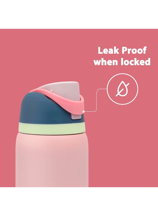 إبسون زجاجة ماء رياضية معزولة من الستانلس ستيل مع مصاصة، مخصصة للرياضة والسفر والمدرسة، خالية من مادة BPA، سعة 1 لتر - Image 5