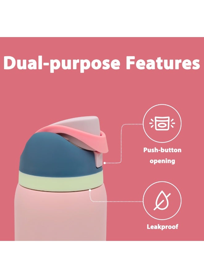 إبسون زجاجة ماء رياضية معزولة من الستانلس ستيل مع مصاصة، مخصصة للرياضة والسفر والمدرسة، خالية من مادة BPA، سعة 1 لتر - Image 3