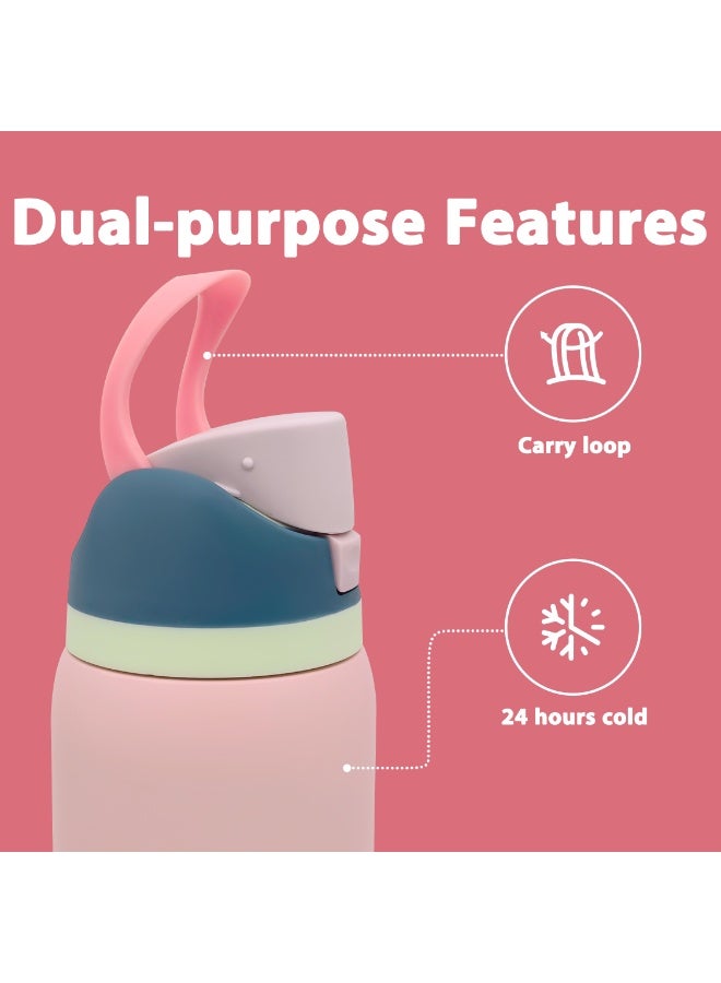 إبسون زجاجة ماء رياضية معزولة من الستانلس ستيل مع مصاصة، مخصصة للرياضة والسفر والمدرسة، خالية من مادة BPA، سعة 1 لتر - Image 4