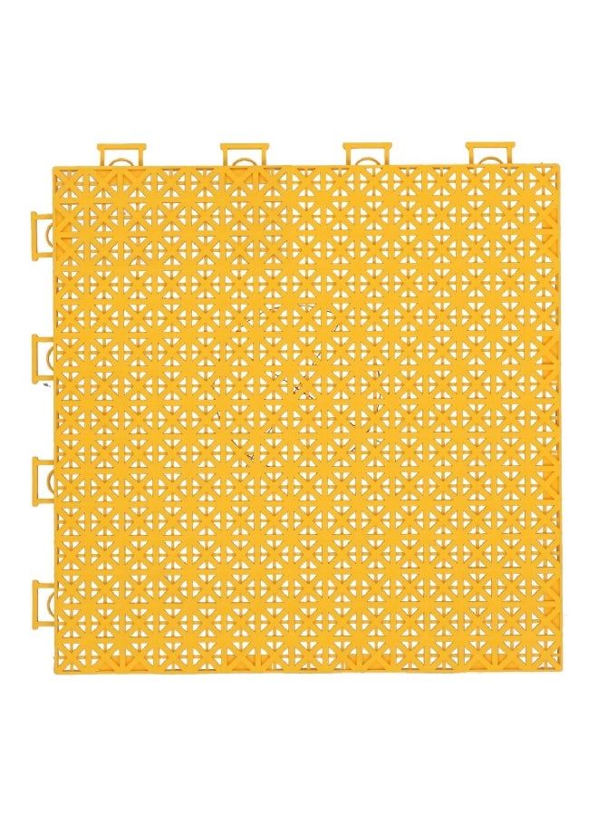 CSP-SF-001 YELLOW طقم بلاط أرضيات مربع متين بتصميم متشابك 6 قطع أصفر 31.2 × 35.4 × 10.6 سم