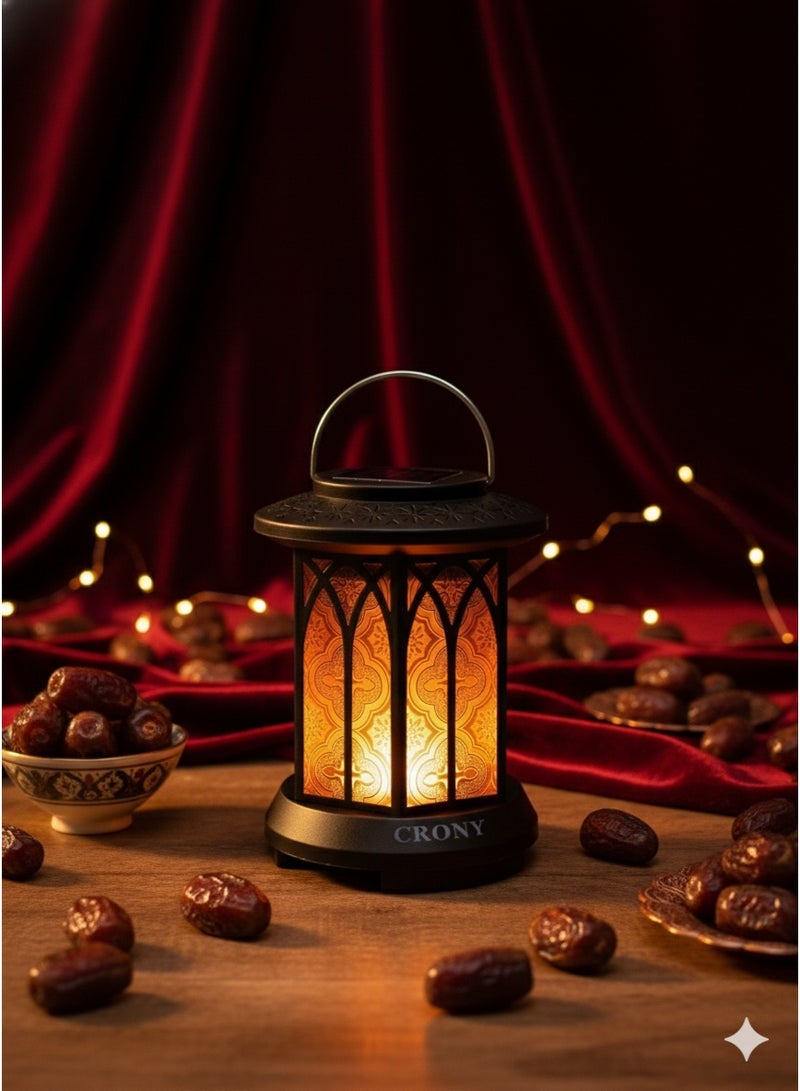 كروني فانوس رمضان مبارك LED - فانوس معلق زخرفي على الطراز المغربي - أضواء رمضان صغيرة للمنزل والعيد والديكور الاحتفالي - Image 4